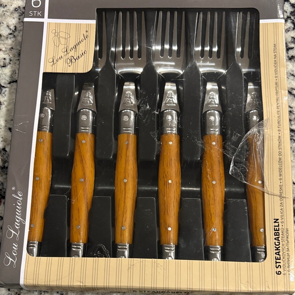 Lou Laguiole 6 Steak Forks